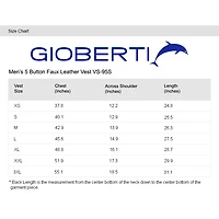 Gioberti Men's 5 Button Faux Suede Vest
