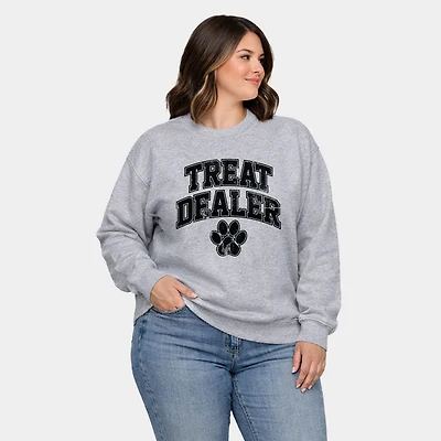 Simply Sage Market - Treat Dealer Paw Women's Plus Sized Graphic Sweatshirt