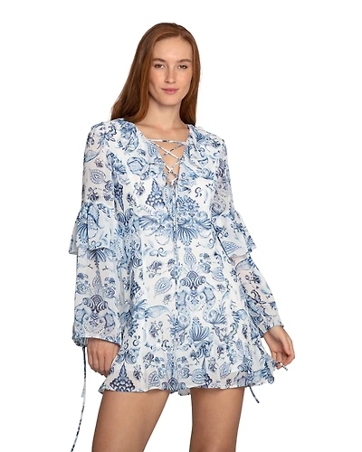Belle & Bloom Womens Mad About You Floral Print Mini Dress