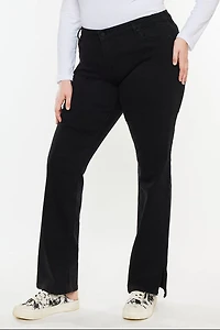 Kancan Women's Plus Mid Rise Bootcut Jeans Erin