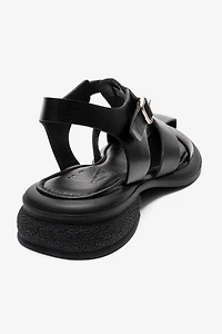 Forever & Always Womens Guido Leather Sandals