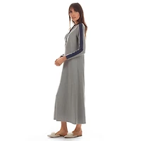 MeMoi Women's Modest Long Placket Ankle-Length Cotton Blend Gown