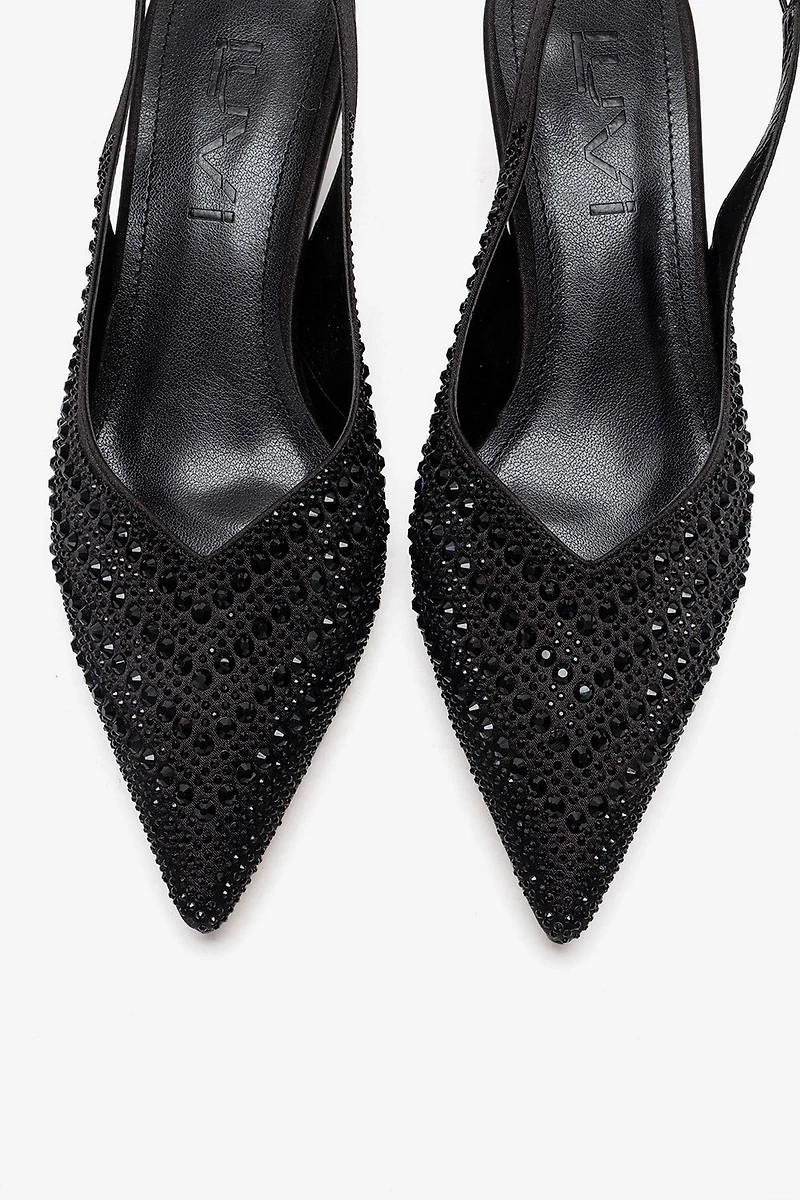 Prologue Shoes Womens Royale Embellished Kitten Heel Pump