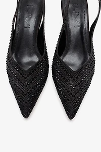 Prologue Shoes Womens Royale Embellished Kitten Heel Pump