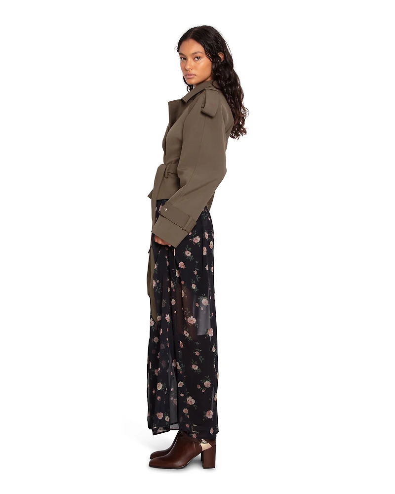 Belle & Bloom Fast Car Cropped Trench Coat