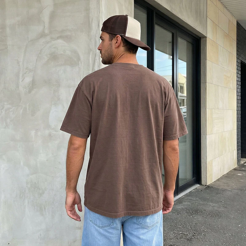Simply Sage Market - Men's Garment Dyed Graphic T-Shirt Woodland Mushrooms