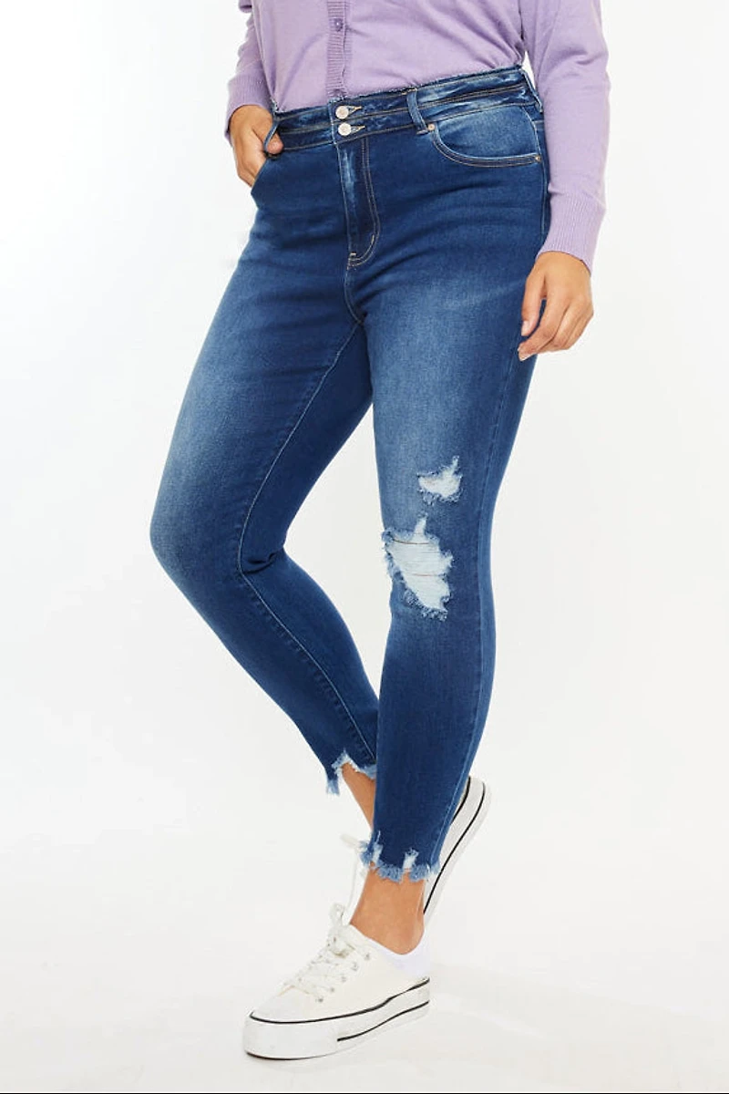 KanCan Women's Plus High Rise Ankle Skinny Jeans Haydee