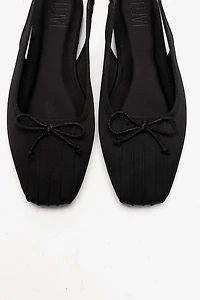 Prologue Shoes Womens Zelvia Bow Slingback Ballet Flat