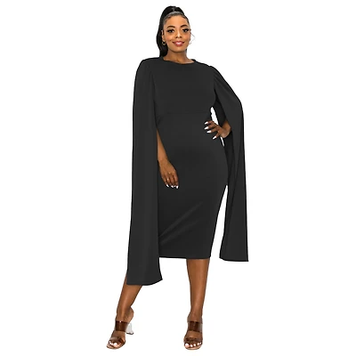 L I V D Women's Plus Naomi Cape Dress