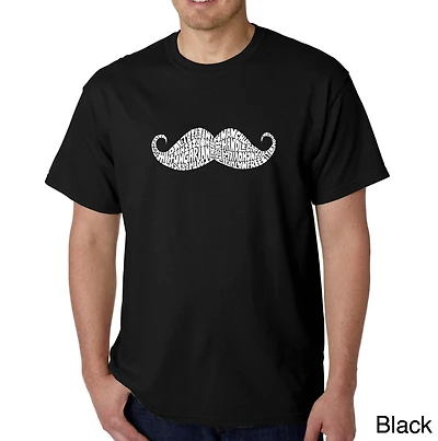 LA Pop Art Men's Word T-Shirt - Mustache