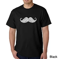 LA Pop Art Men's Word T-Shirt - Mustache