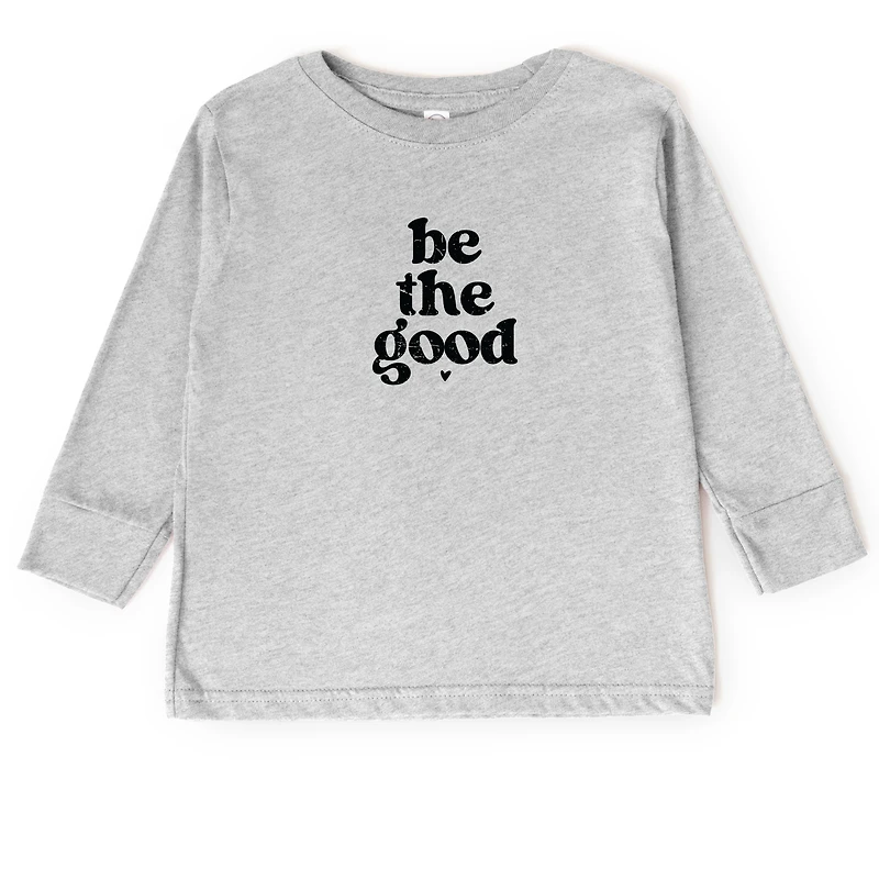 The Juniper Shop - Be Good Heart Toddler Long Sleeve Graphic Tee