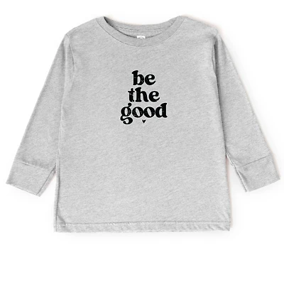 The Juniper Shop - Be Good Heart Toddler Long Sleeve Graphic Tee