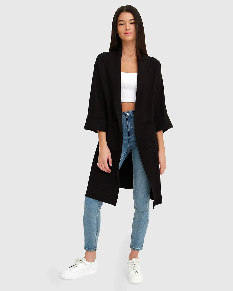 Belle & Bloom Womens Hold The Line Coatigan