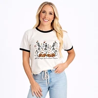 Simply Sage Market - Fall Breeze Skeletons Women's Ringer Graphic T-Shirt