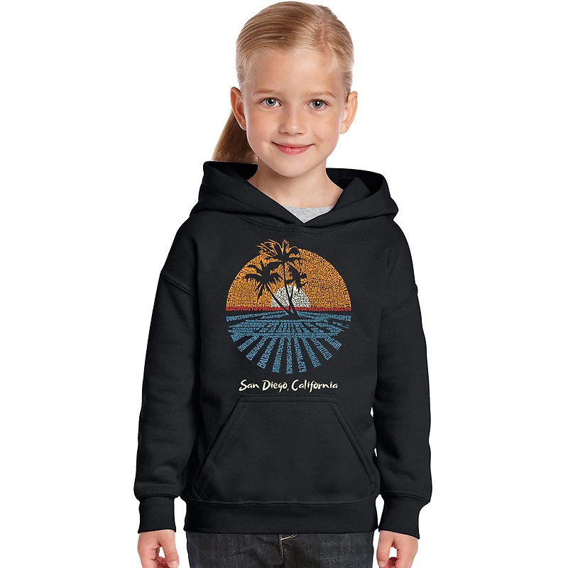 LA Pop Art Girls Word Hoodie - Cities San Diego