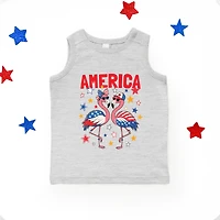 The Juniper Shop - America Flamingos Star Toddler Graphic Tank