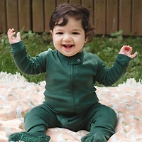 Leveret Baby Boho Solid Cotton Footed Pajamas