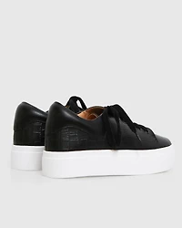 Belle & Bloom Womens Just A Dream Croc Leather Sneaker