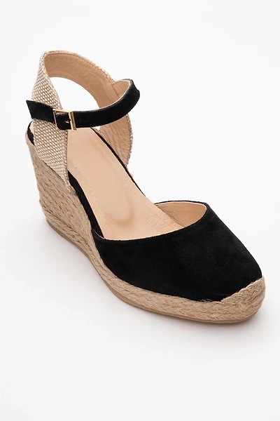 Forever & Always Womens Sinta Suede Leather Platform Espadrille
