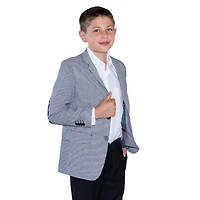 Gioberti Boy's Houndstooth Fully Lined Blazer Jacket