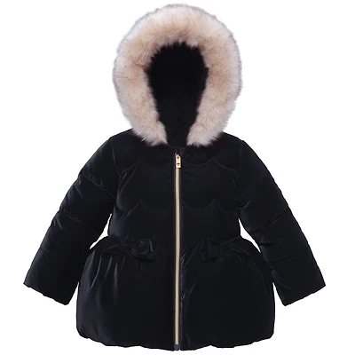 Rokka&Rolla Toddler Girls Quilted Mid-Length Jacket