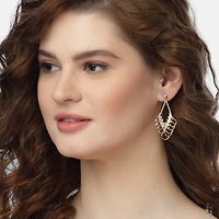 AGP PARIS Womens Shimmering Circles Drop Earrings