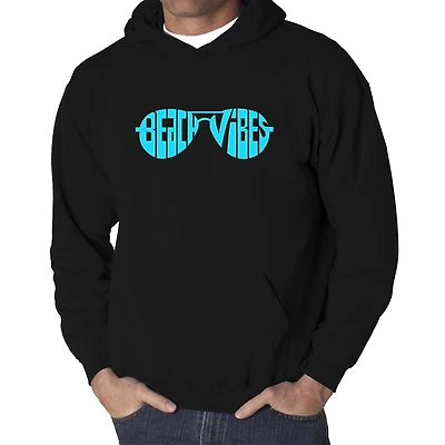 LA Pop Art Beach Vibes - Men's Word Hooded Sweatshirt