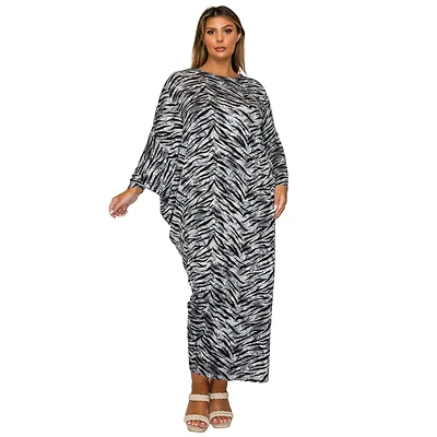 L I V D Women's Plus Mary J Asymmetrical Maxi Dress