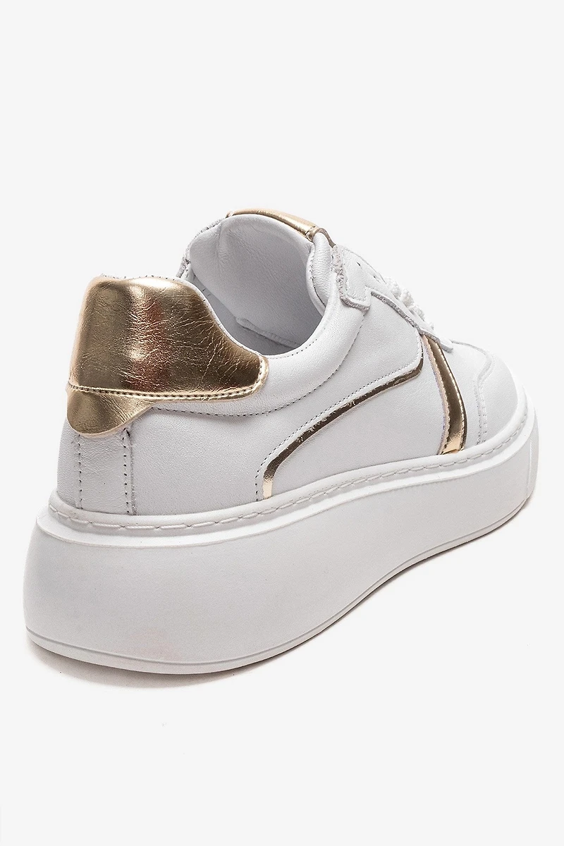 Forever & Always Womens Ivara Leather Everyday Sneaker