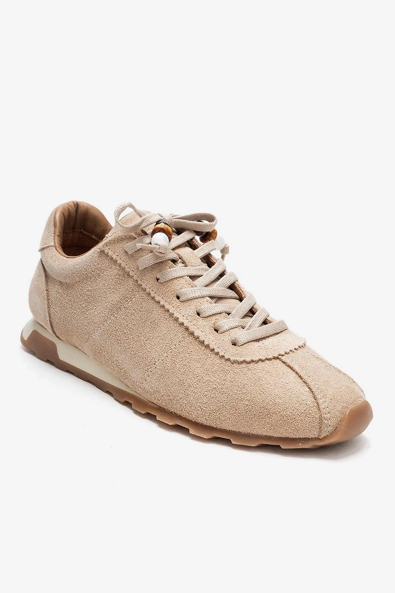 Forever & Always Womens Brea Leather Embellished Sneaker