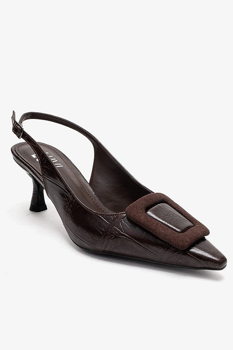 Prologue Shoes Womens Dublin Buckle Stiletto Pump