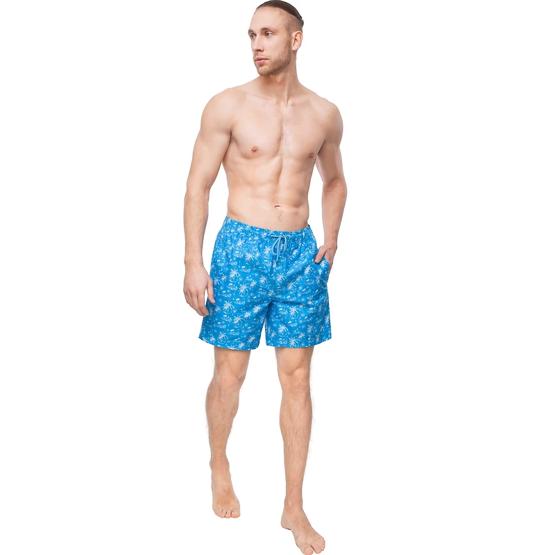 Rokka&Rolla Mens 7" Swim Trunks with Compression Liner