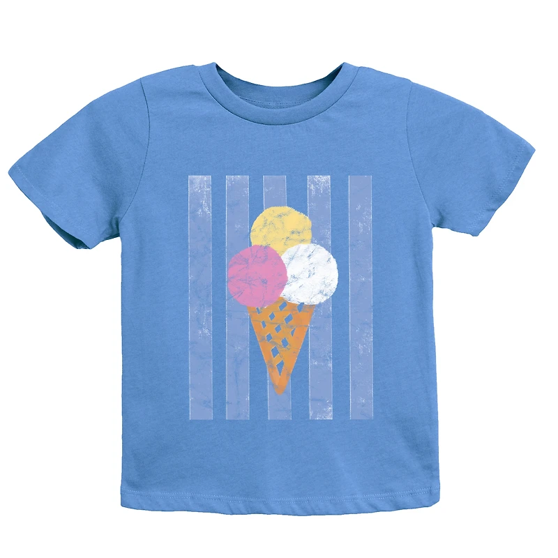 The Juniper Shop - Youth Short Sleeve Graphic T-Shirt Ice Cream Cone Stripes
