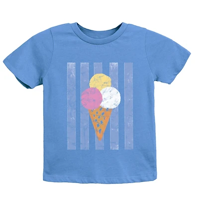The Juniper Shop - Youth Short Sleeve Graphic T-Shirt Ice Cream Cone Stripes