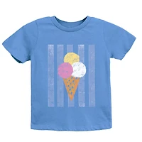 The Juniper Shop - Youth Short Sleeve Graphic T-Shirt Ice Cream Cone Stripes