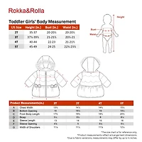 Rokka&Rolla Toddler Girls Quilted Mid-Length Jacket