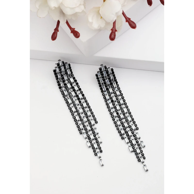 AGP PARIS Womens Diva Fringed Drop Earrings