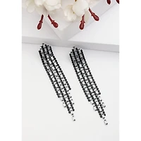 AGP PARIS Womens Diva Fringed Drop Earrings