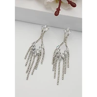 AGP PARIS Womens Elegant Sparkling Chain Drop Earrings