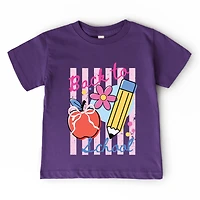 The Juniper Shop - Back To School Stripes Toddler Short Sleeve Graphic T-Shirt
