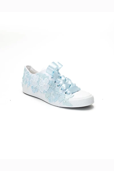 Forever & Always Womens Serenelle Lace Bridal Sneaker
