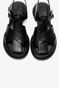 Forever & Always Womens Guido Leather Sandals