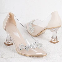 Forever & Always Womens Cinderella Transparent High Heels