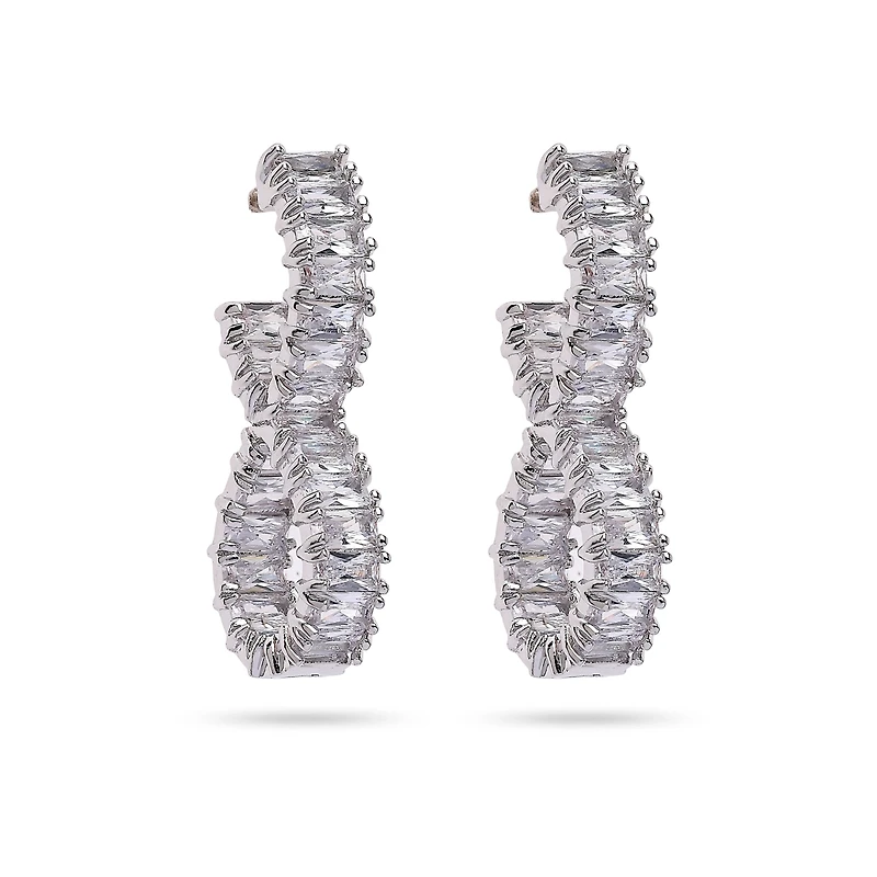 AGP PARIS Womens Lustrous Bow Drop Earrings