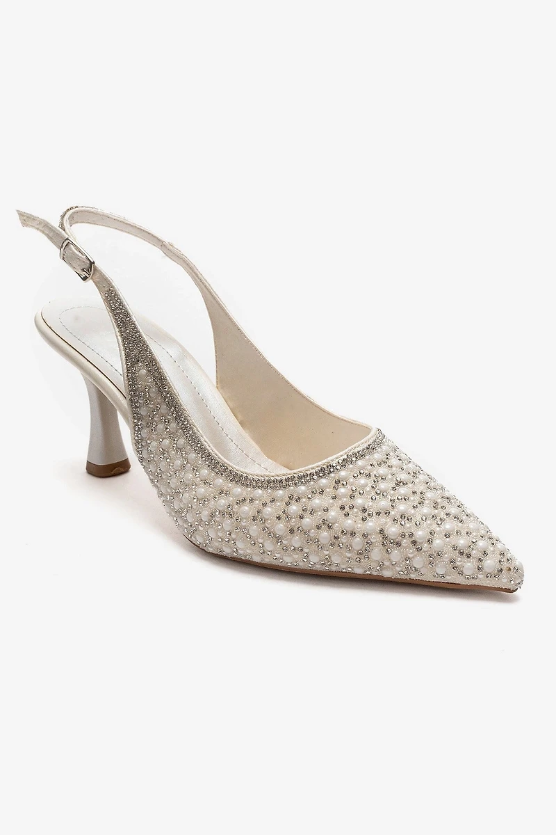 Prologue Shoes Womens Linnea Stiletto Slingback Pump