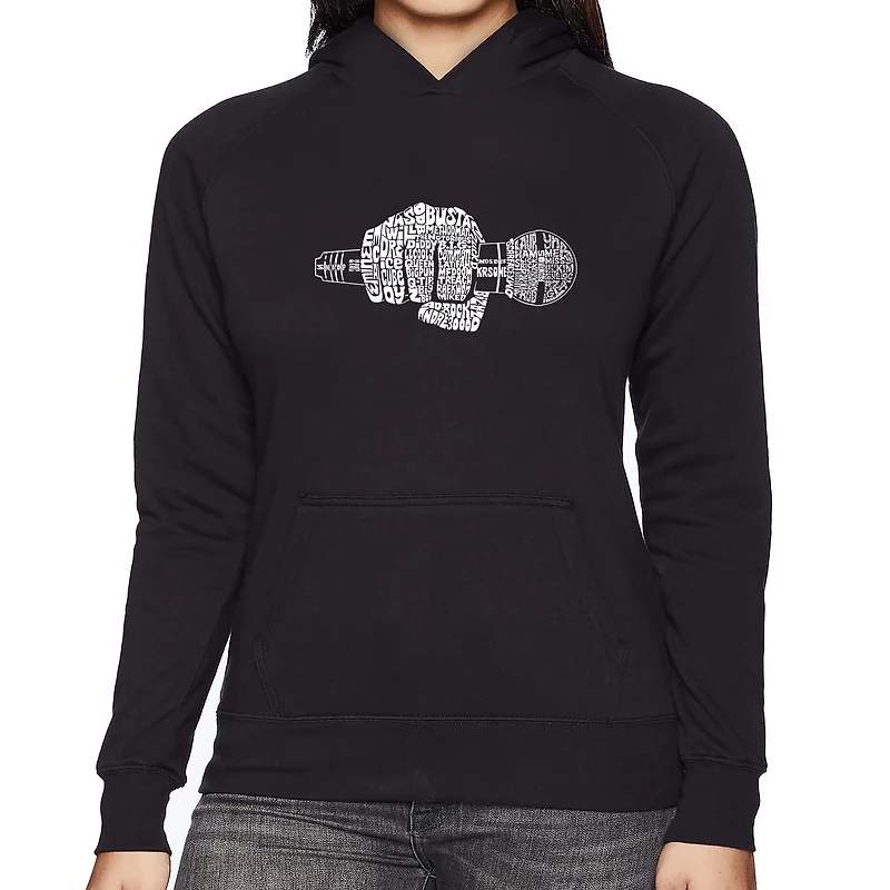 LA Pop Art 90's Rappers - Women's Word Hooded Sweatshirt