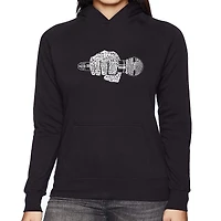 LA Pop Art 90's Rappers - Women's Word Hooded Sweatshirt