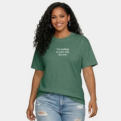 Simply Sage Market - I'm Smiling At Your Dog, Not You Women's Relaxed Boxy Tee
