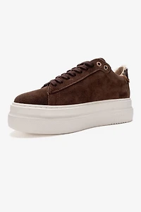 Forever & Always Womens Nera Leather Casual Sneaker